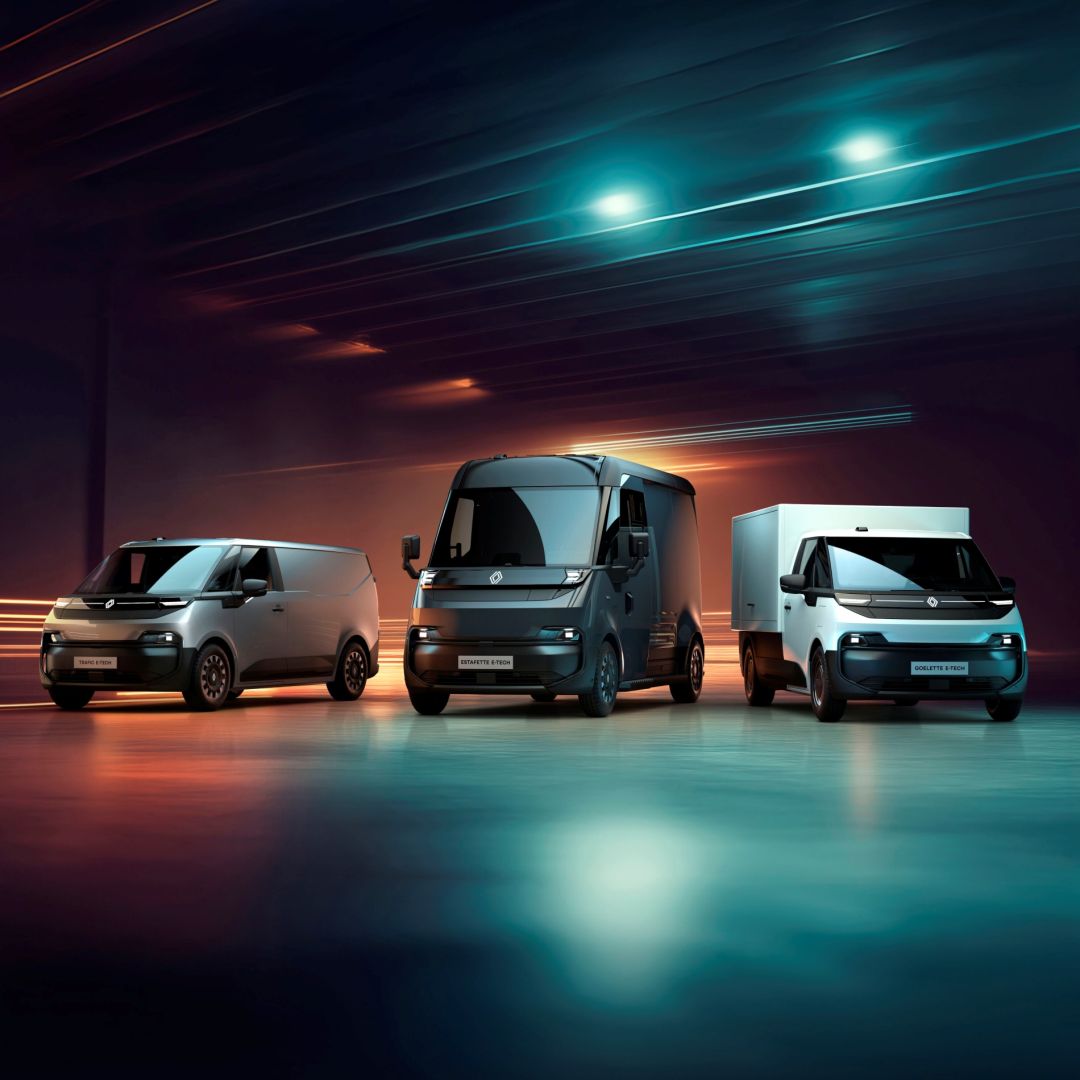 Renault et sa nouvelle ère de véhicules commerciaux d'électricité, avec estafette, Goelette et la circulation