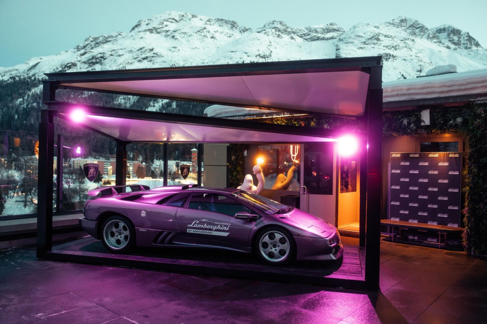 Un week-end dans la neige pour commémorer le dixième anniversaire de la Lamborghini Polo Storico