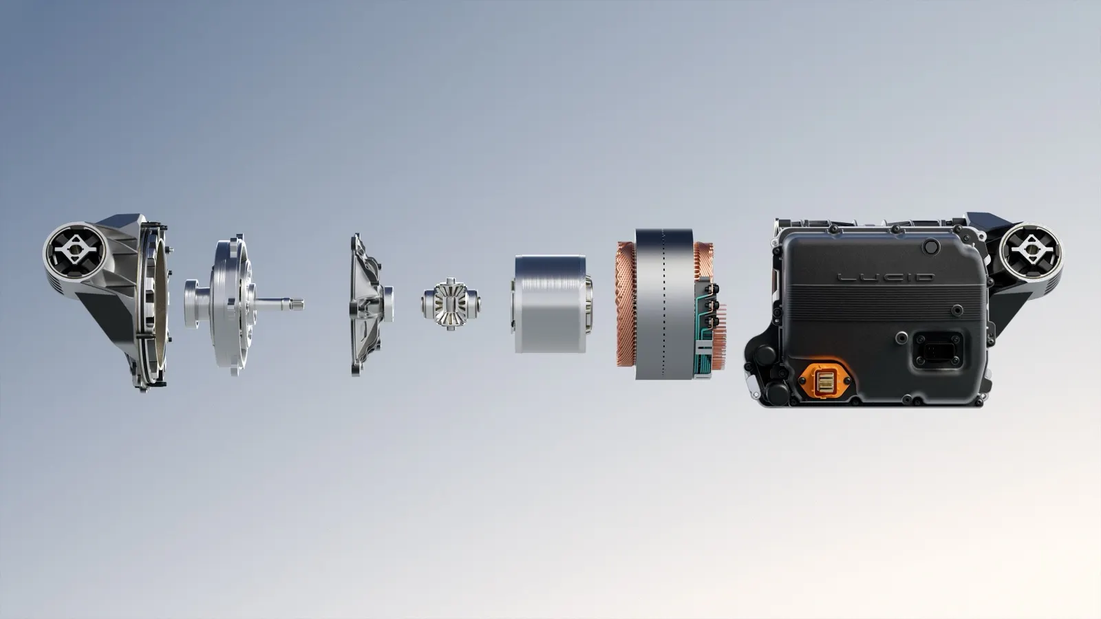 Comment les composants de l'unité d'entraînement Lucid Atlas s'assemblent